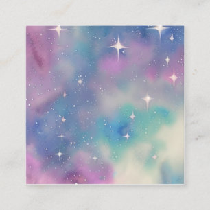 The Celestial Style of These Paintings is Inspired Square Business Card