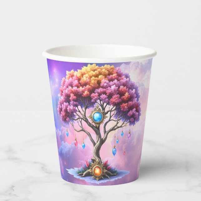 The Celestial Tree of Becoming. Paper Cups (Front)