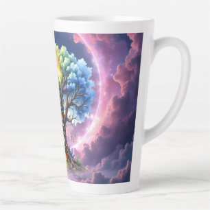 The Celestial Tree of Eternal Realms Latte Mug