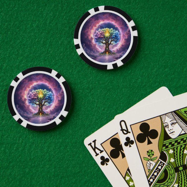 The Celestial Tree of Eternal Realms Poker Chips (Poker Table (Double))