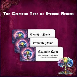 The Celestial Tree of Eternal Realms. Return Address Label