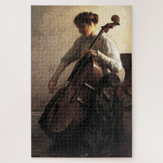 The Cellist (by Joseph DeCamp) Jigsaw Puzzle (Vertical)