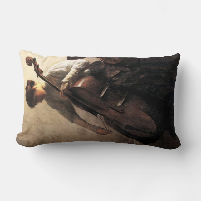 The Cellist (by Joseph DeCamp) Lumbar Cushion (Front)