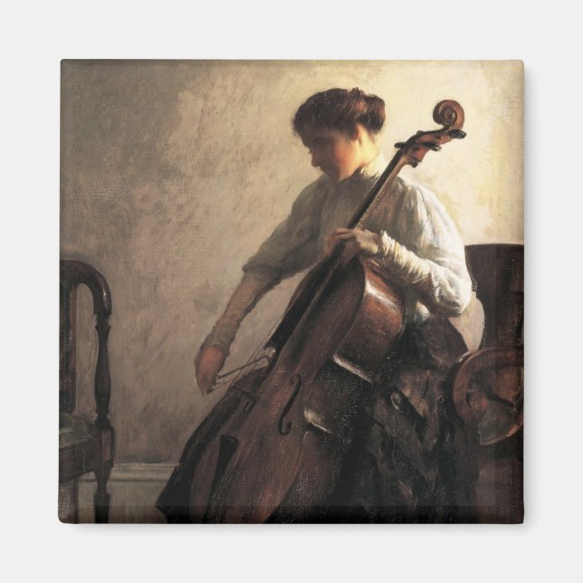 The Cellist (by Joseph DeCamp) Magnet (Front)