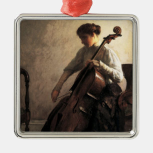 The Cellist (by Joseph DeCamp) Metal Ornament