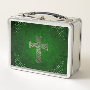 The celtic cross metal lunch box