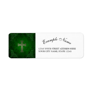 The celtic cross return address label