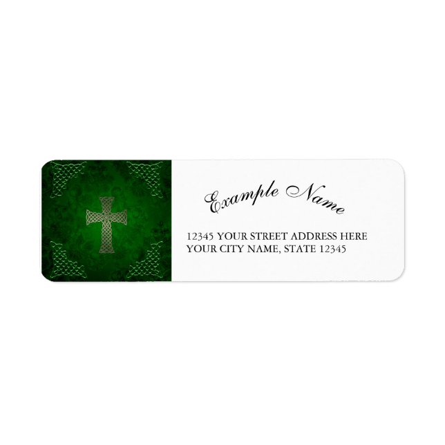 The celtic cross return address label (Front)