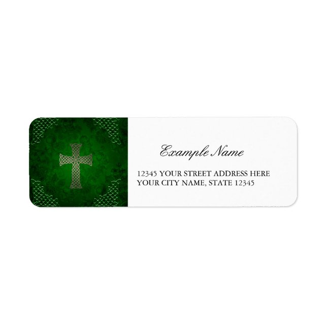 The celtic cross return address label (Front)