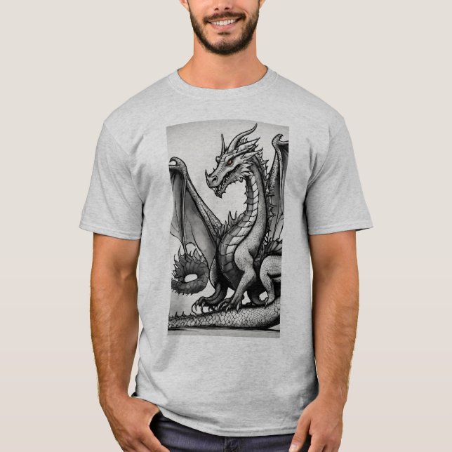 The Celtic Dragon of Ireland: A Futuristic Pop Art T-Shirt (Front)