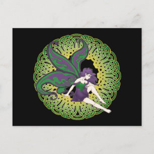 The Celtic fairy Nightshade postcards in black