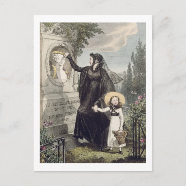 The Cemetery of Pere Lachaise, printed by Charles Postcard (Front)
