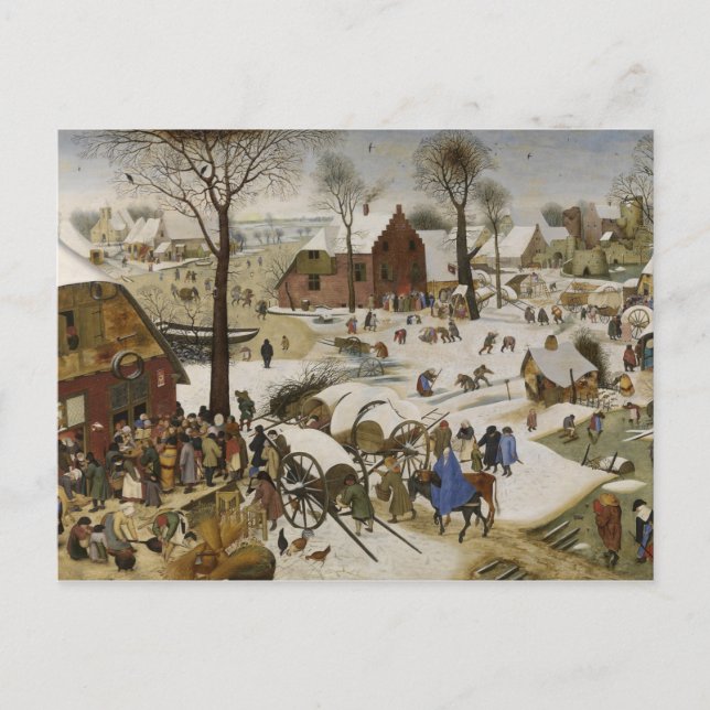 The Census at Bethlehem (by Pieter Bruegel) Postcard (Front)