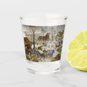 The Census at Bethlehem (by Pieter Bruegel) Shot Glass