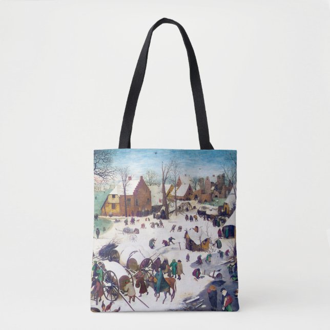 The Census at Bethlehem, Pieter Bruegel Tote Bag (Front)