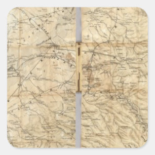 The Central Part of the State of California Square Sticker