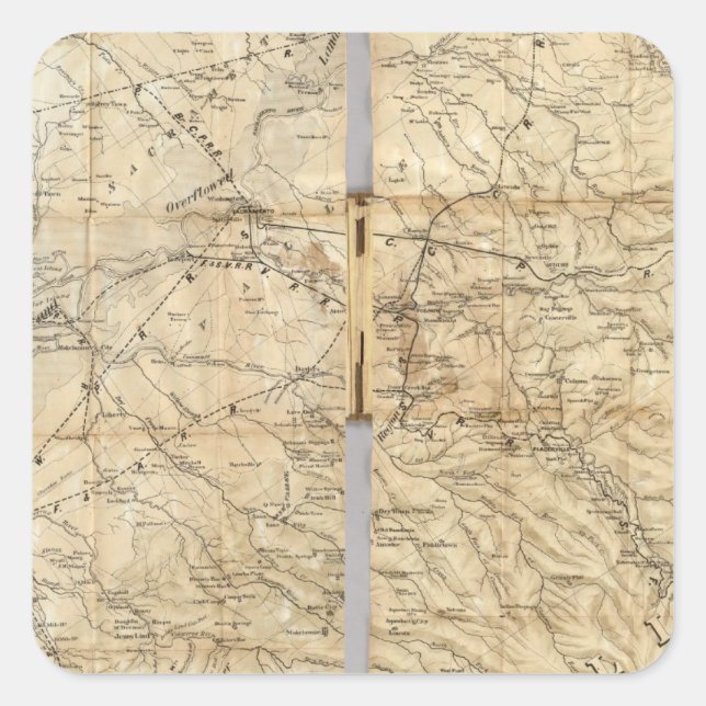 The Central Part of the State of California Square Sticker (Front)