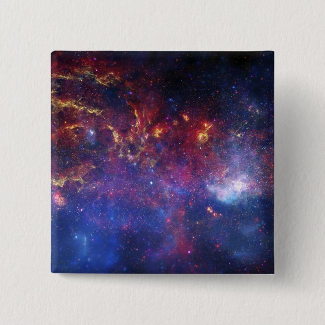The central region of the Milky Way galaxy 15 Cm Square Badge (Front)