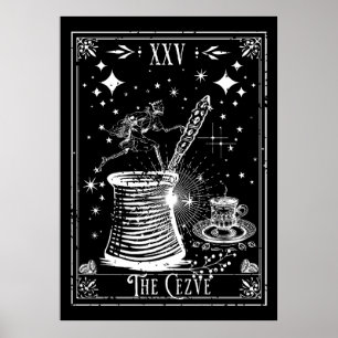 The Cezve Turkish Coffee Tarot Card Poster