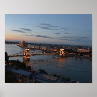 The Chain Bridge of Budapest Poster
