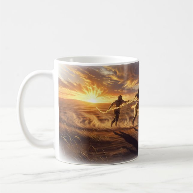 The Chain Fiery Bond Running Figures Mug (Left)