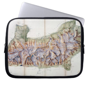 The Chain of Mont Blanc, from an actual survey in Laptop Sleeve