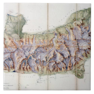 The Chain of Mont Blanc, from an actual survey in Tile