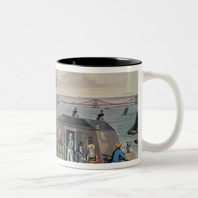 The Chain Pier on the front at Brighton Two-Tone Coffee Mug (Right)