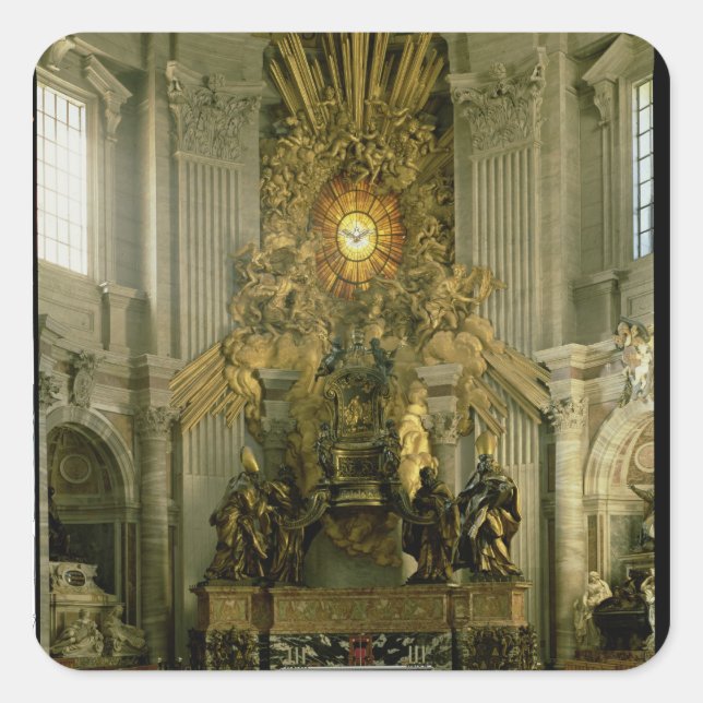 The chair of St. Peter, 1665 Square Sticker (Front)