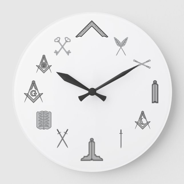 "The Chairs" Masonic Clock (Front)