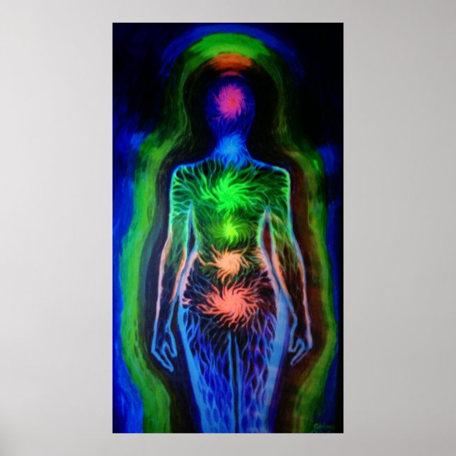 the Chakra light and the aura Poster (Front)
