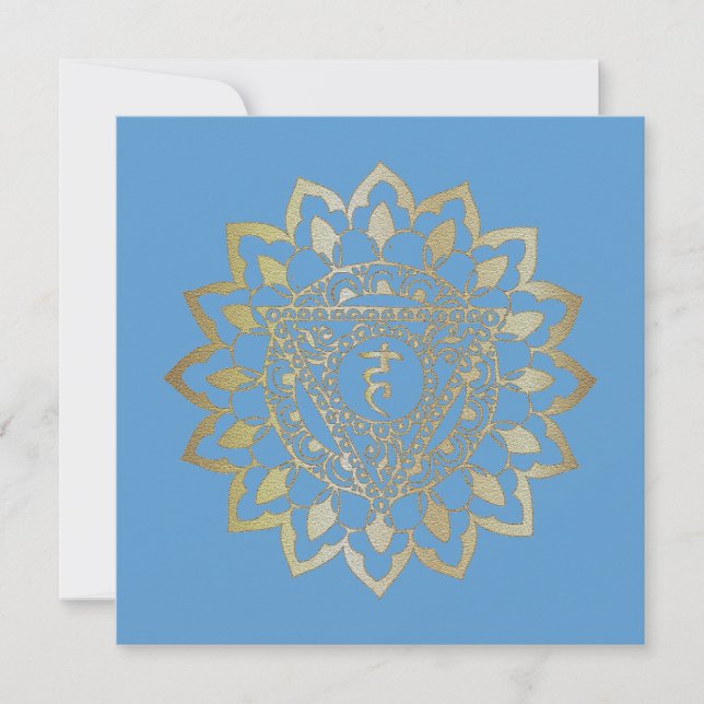 The Chakras Vishudda - Greeting Card (Front)