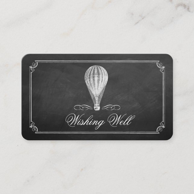 The Chalkboard Hot Air Balloon Wedding Collection Enclosure Card (Front)