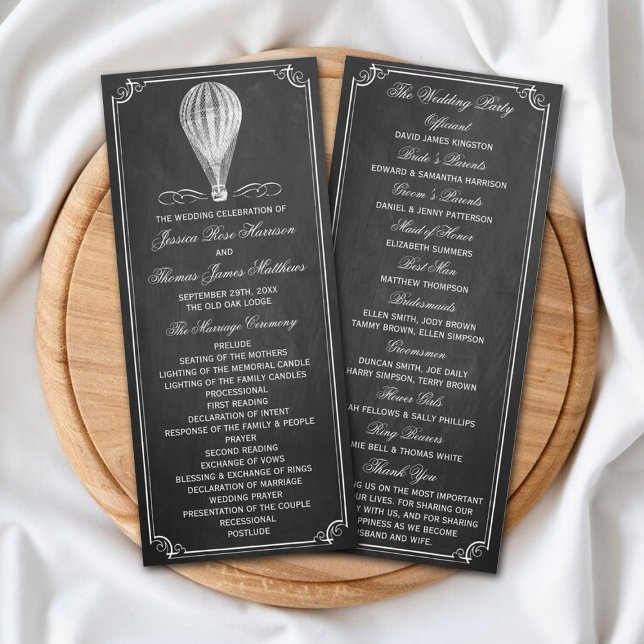 The Chalkboard Hot Air Balloon Wedding Collection Program (Creator Uploaded)