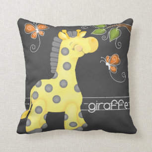 The Chalkboard Jungle - Giraffe Pillow