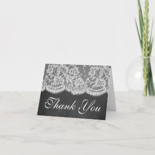 The Chalkboard & Lace Wedding Collection Thank You Card