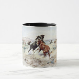 The Challenge (Horse Stallions Fighting) Mug