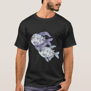 The challenge of fishing, sea and river, with an u T-Shirt
