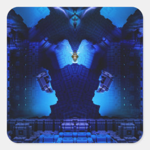 The Chamber Of Talidos Digital Art Square Sticker