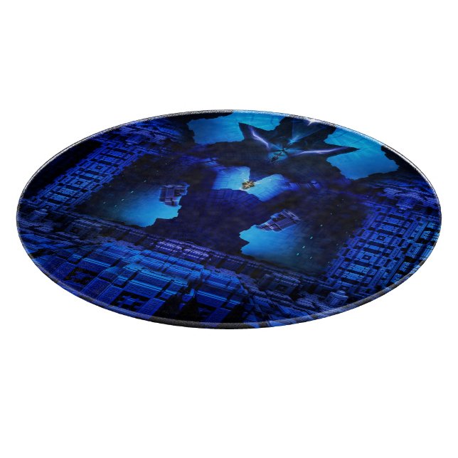 The Chamber Of Talidos Round Glass Cutting Board (Corner)