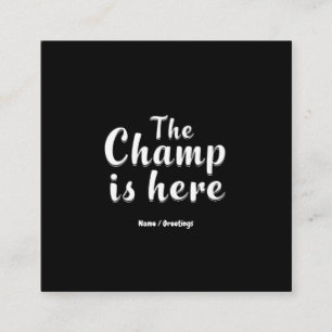  The Champ is Here Fantasy Football & Sports  Square Business Card