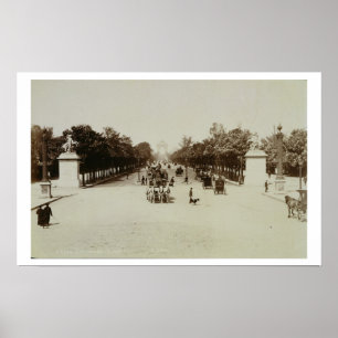 The Champs Elysees, Paris (sepia photo) Poster