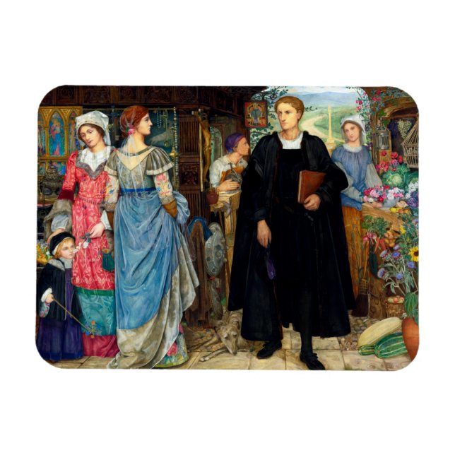 The Chance Meeting c. 1907 By Kate Elizabeth Bunce Magnet (Horizontal)