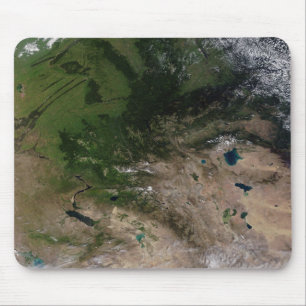 The change in vegetation mouse pad