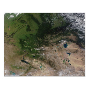 The change in vegetation photo print