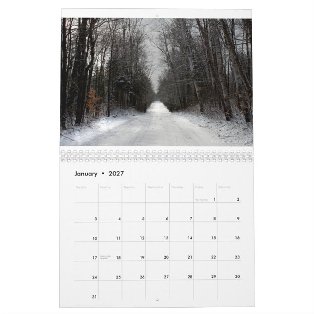 The Changing Seasons of Michigan's Upper Peninsula Calendar (Jan 2027)