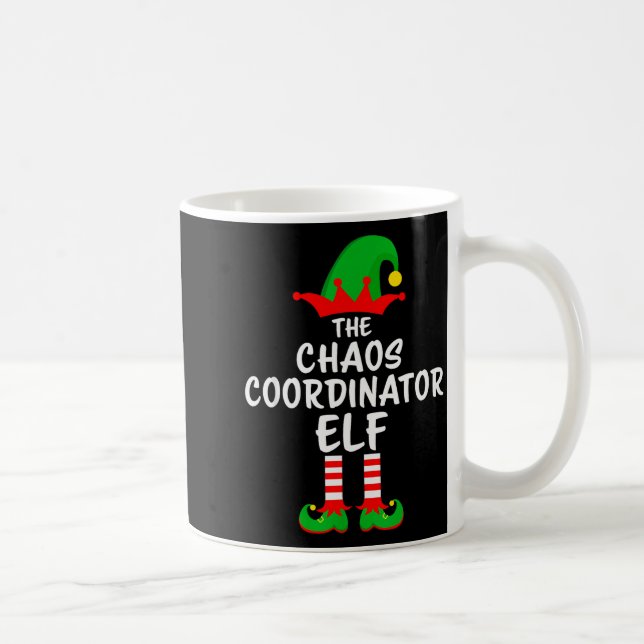 The Chaos Coordinator Elf Matching Family Christma Coffee Mug (Right)