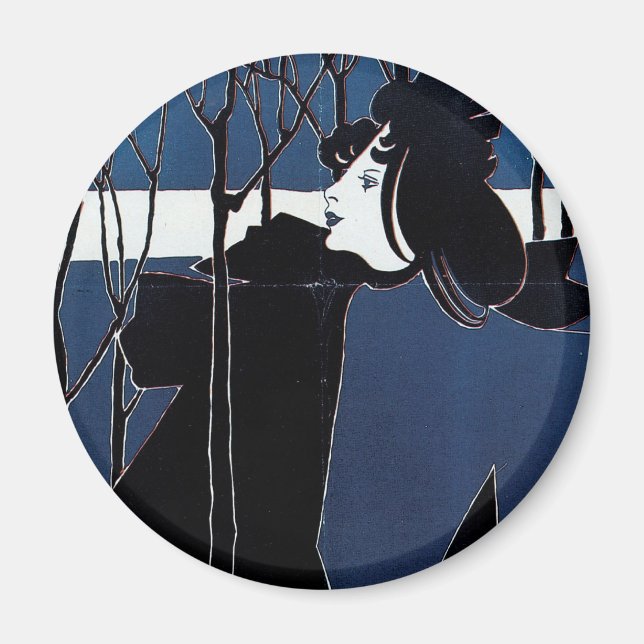 The Chap-Book ~ Blue Lady Magnet (Front)