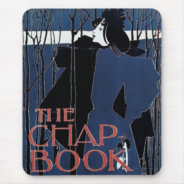 The Chap-Book ~ Blue Lady Mouse Pad (Front)
