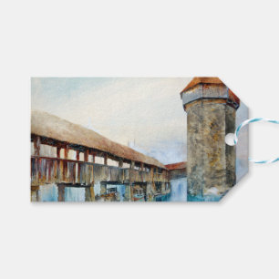 The Chapel Bridge in Lucerne (Switzerland) Gift Tags